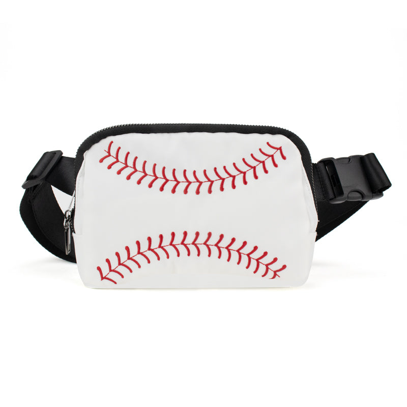 Baseball Embroidered Stitches Easy Carry Belt Bag