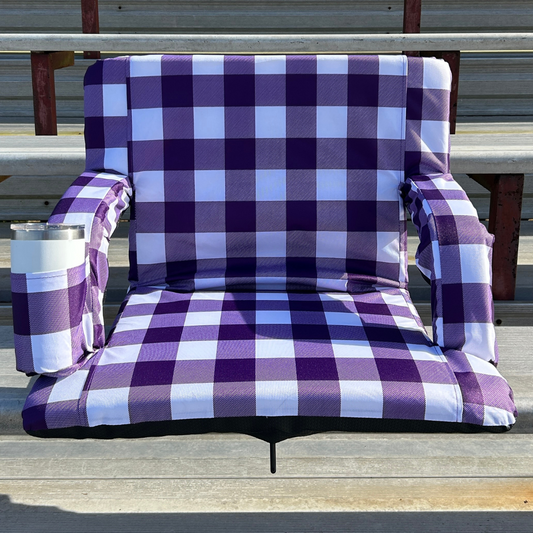 Purple Buffalo 23" Stadium Seat with Armrests