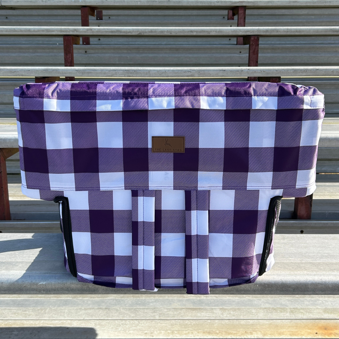 Purple Buffalo 23" Stadium Seat with Armrests