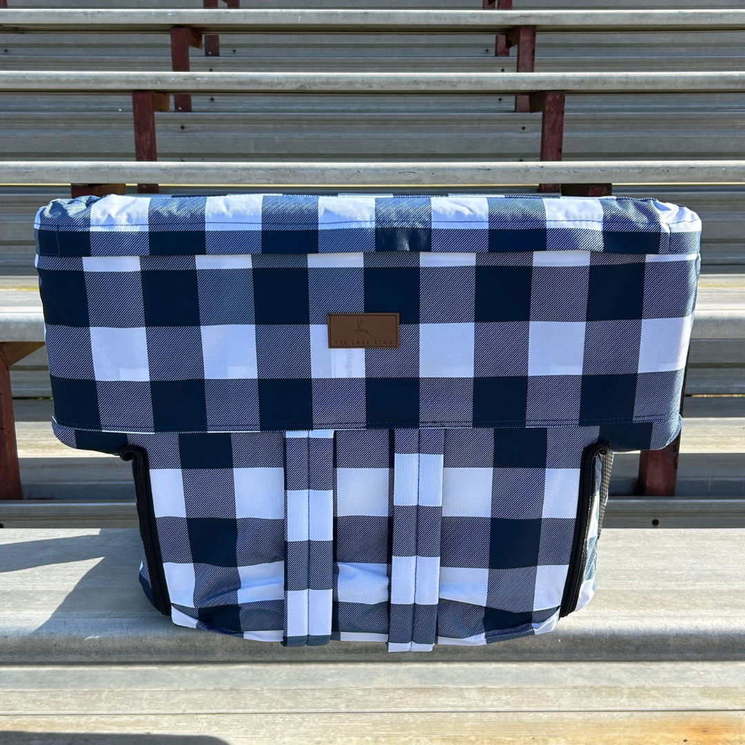 Navy Buffalo 23" Stadium Seat with Armrests