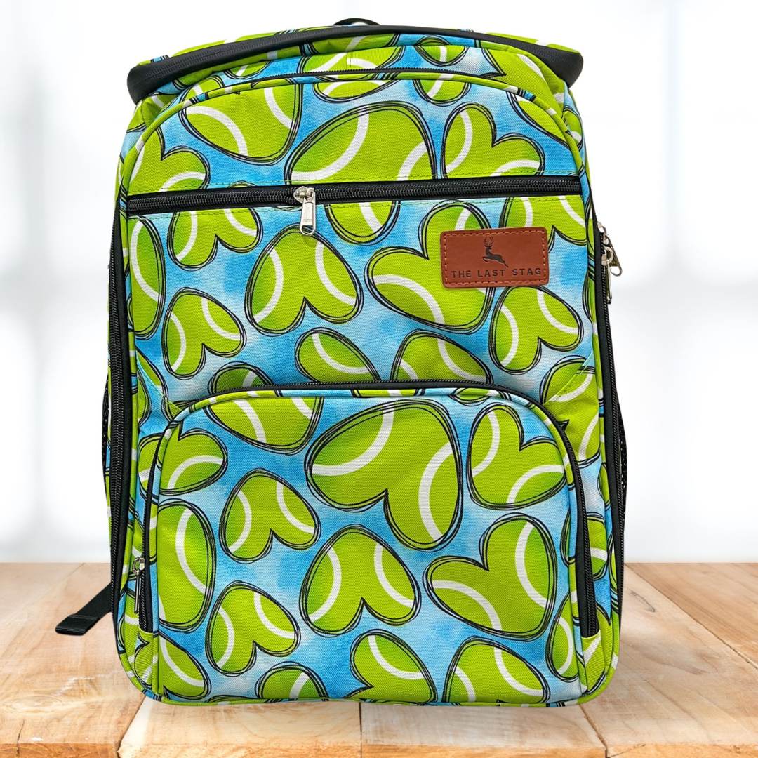 Tennis Hearts Backpack Cooler