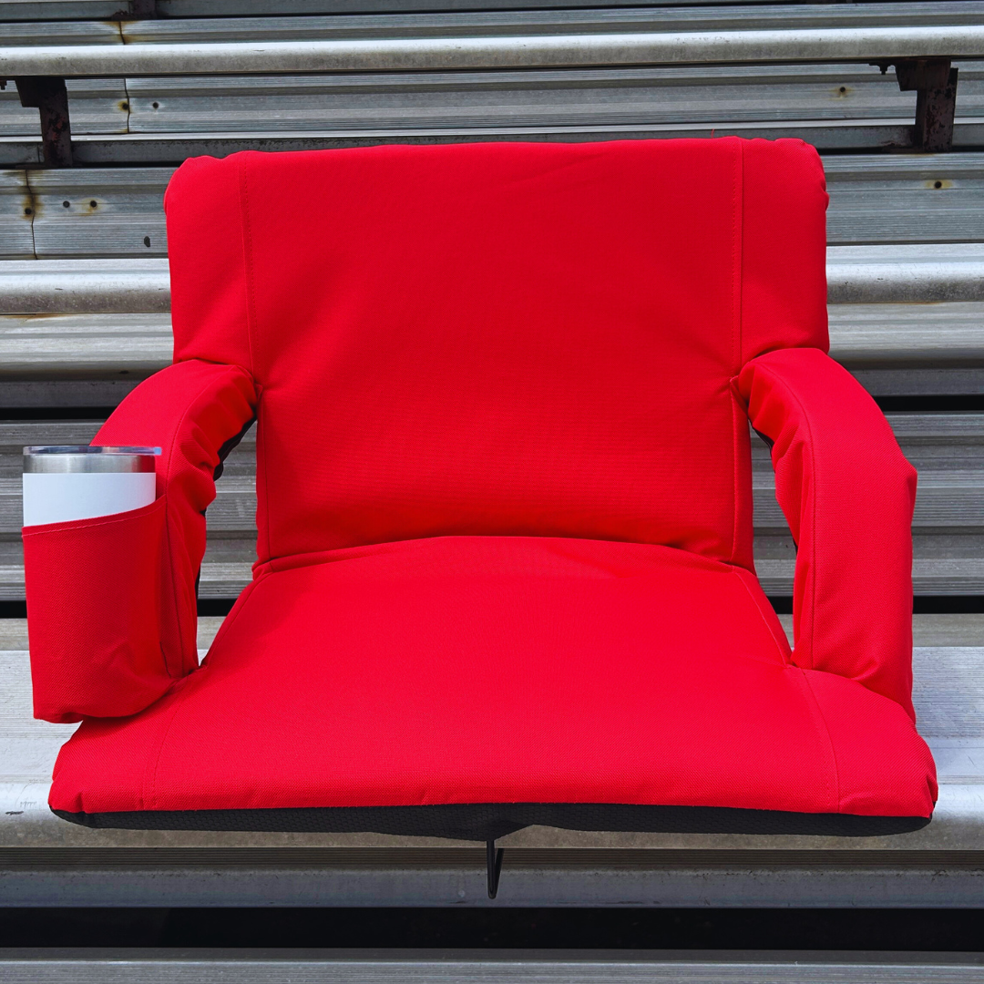 Red 23" Stadium Seat with Armrests