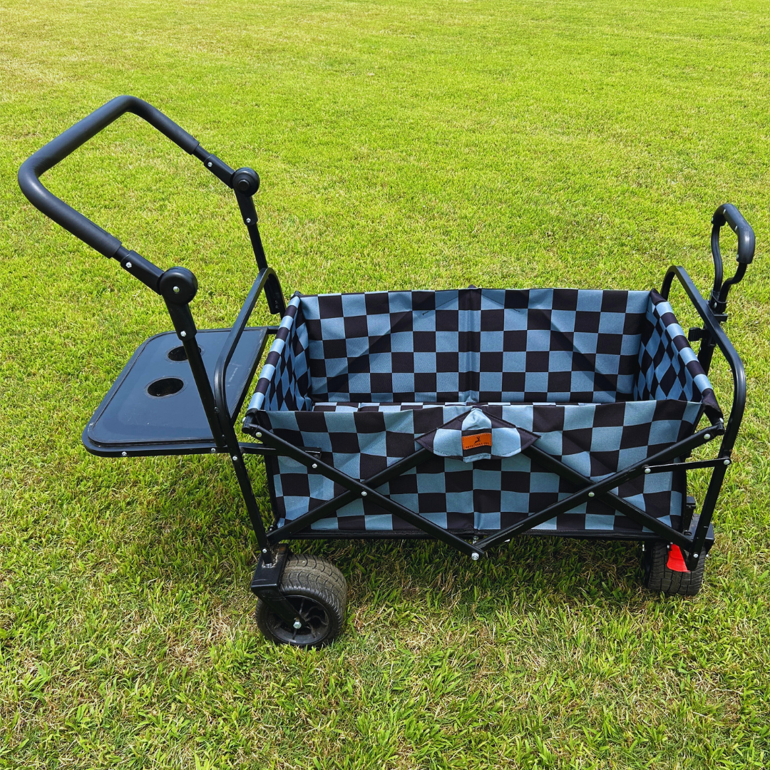 Grey Checkerboard Stroller Wagon