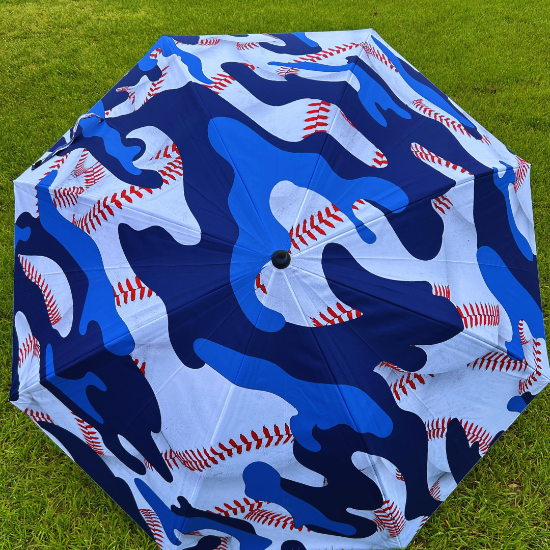 Blue Camo Baseball - Large Golf Umbrella