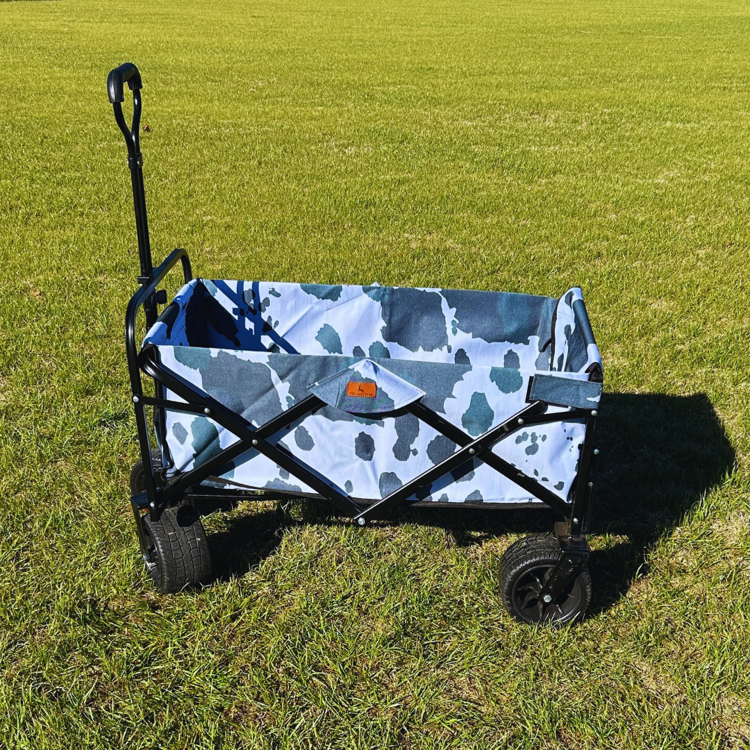 Black Cow Print Tailgate Wagon