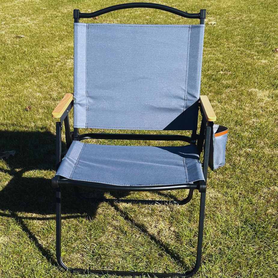 Grey Folding Lawn Chair