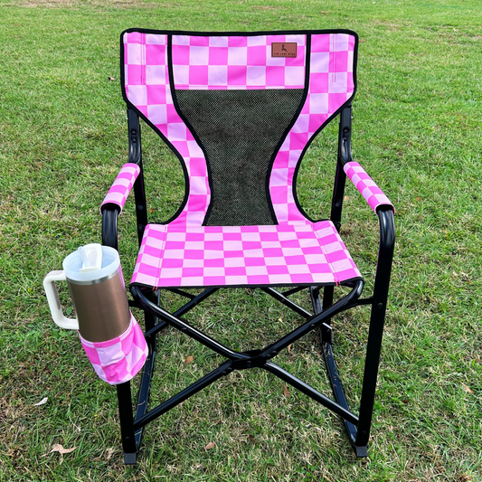 Pink Checkerboard Rocking Chair