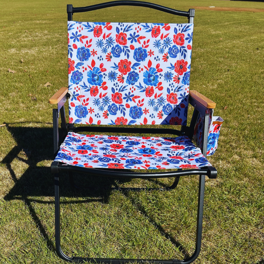 Americana Floral Folding Lawn Chair