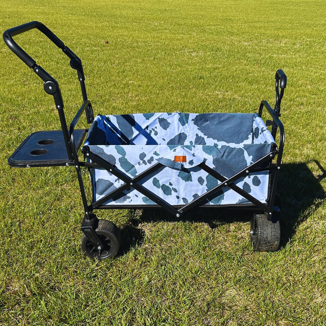 Black Cow Print Stroller Wagon