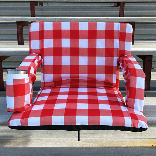 Red Buffalo 23" Stadium Seat with Armrests