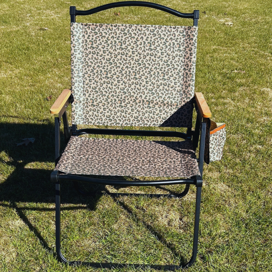 Leopard Print Folding Lawn Chair