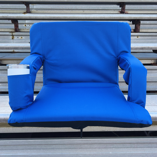 Blue 23" Stadium Seat with Armrests