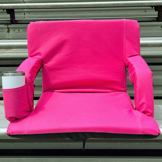 Pink 23" Stadium Seat with Armrests