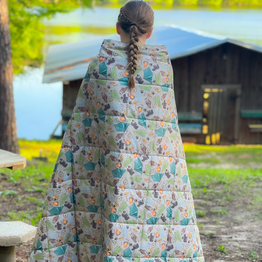 Gone Campin' - Indoor/Outdoor Puffy Blanket