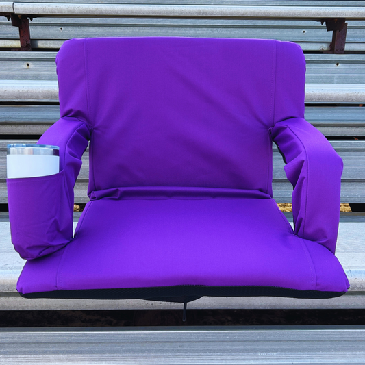 Purple 23" Stadium Seat with Armrests