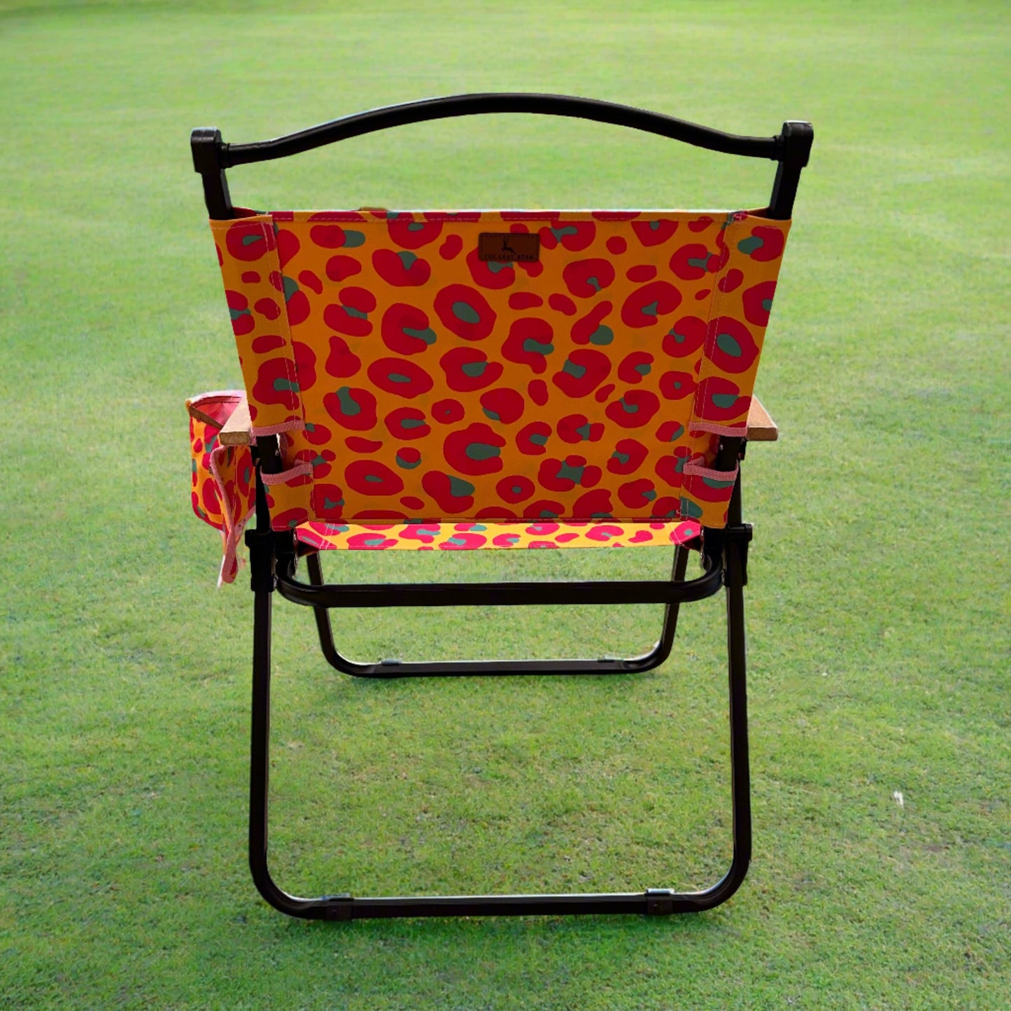 Neon Leopard Print Folding Lawn Chair