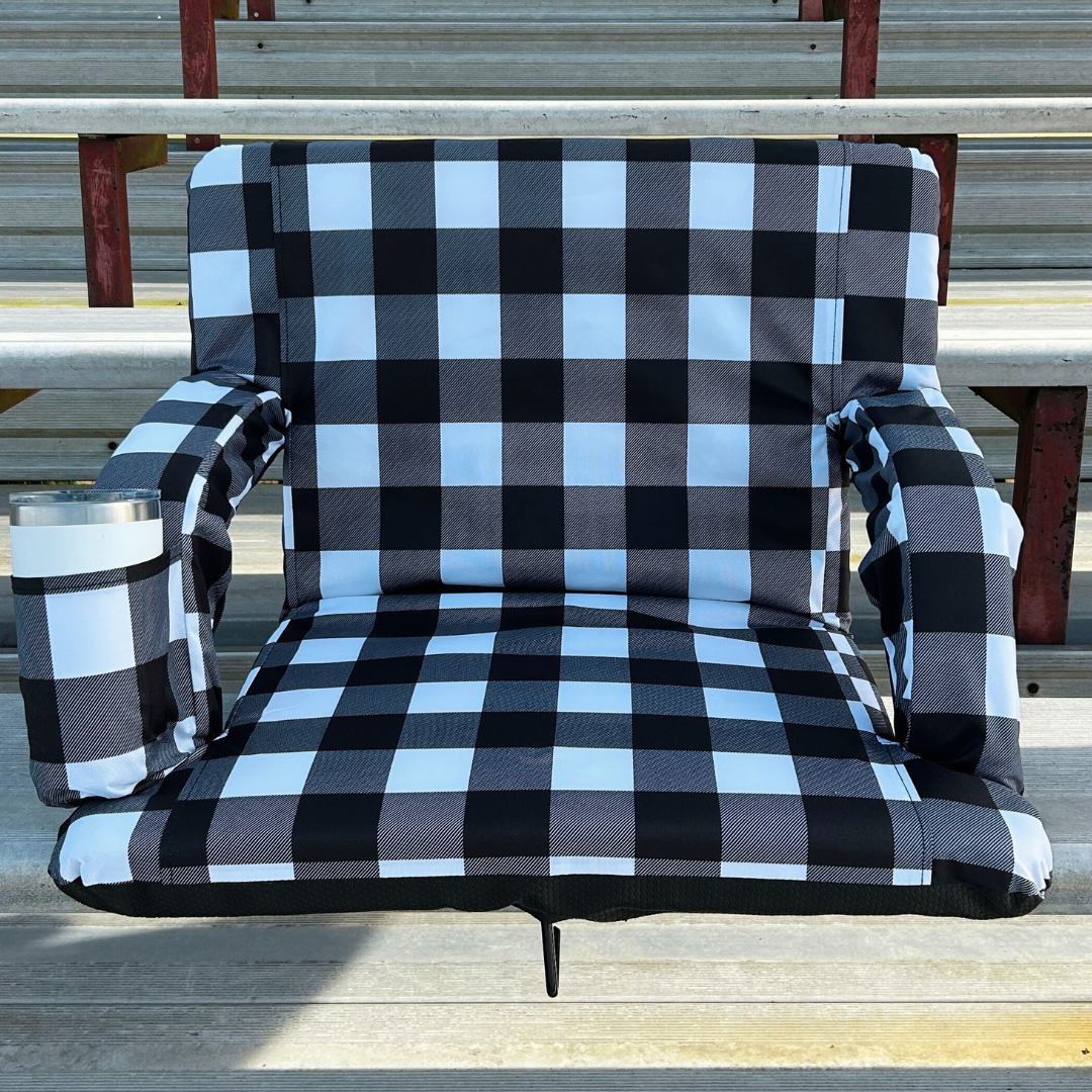 Black Buffalo 23" Stadium Seat with Armrests