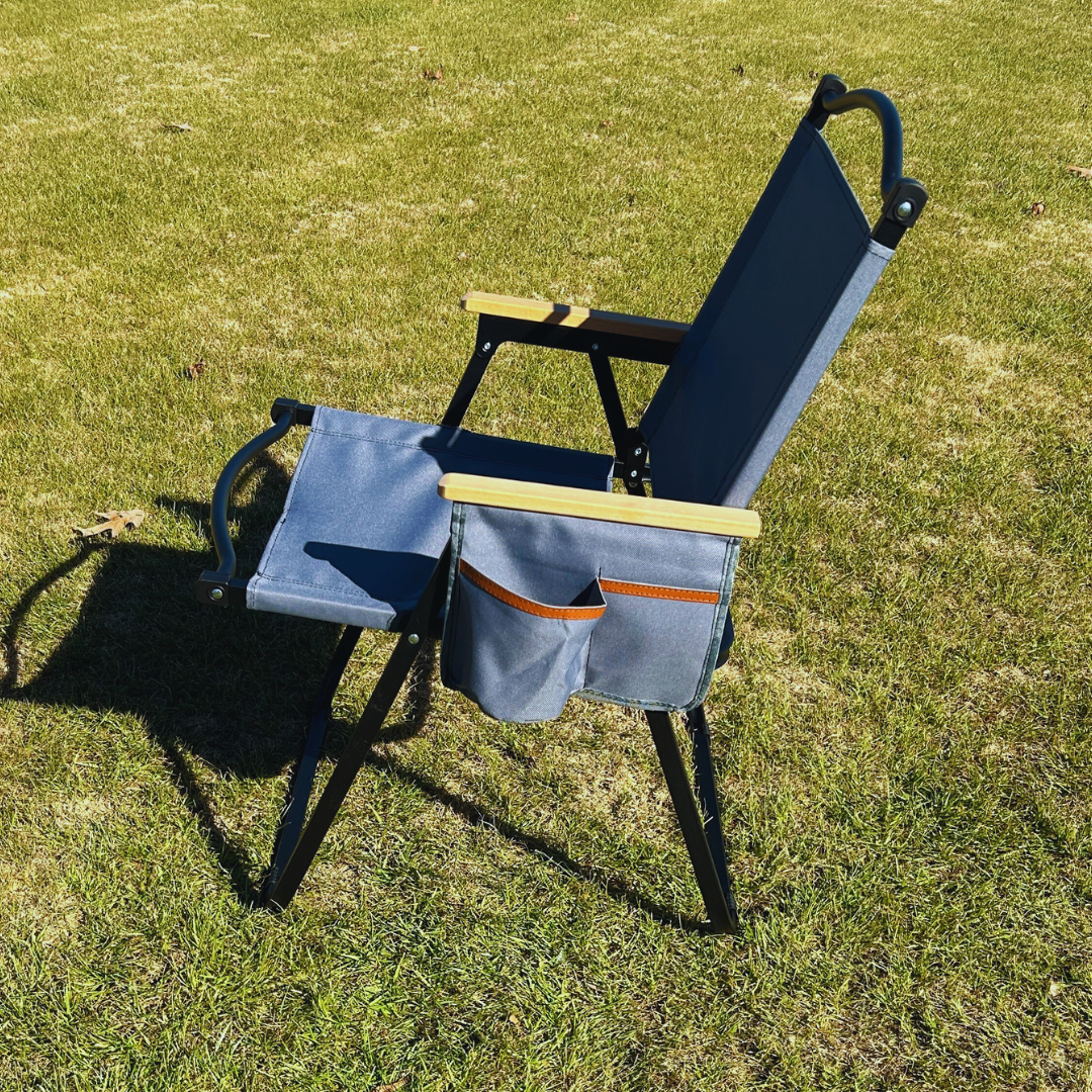 Grey Folding Lawn Chair