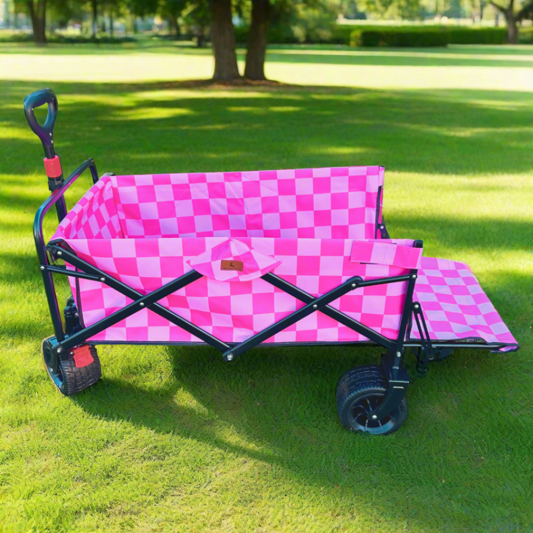 Pink Checkerboard Tailgate Wagon