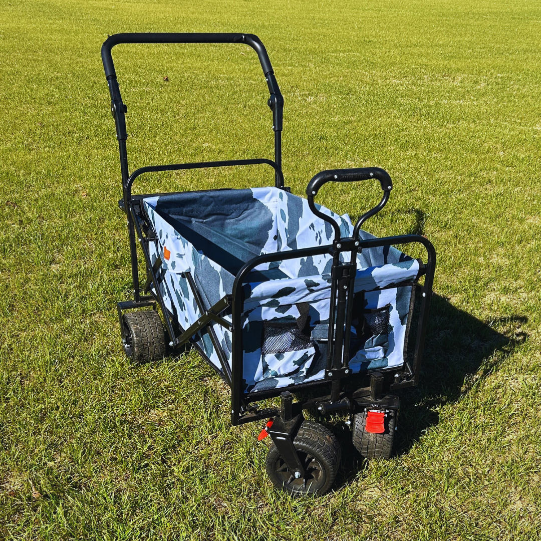 Black Cow Print Stroller Wagon