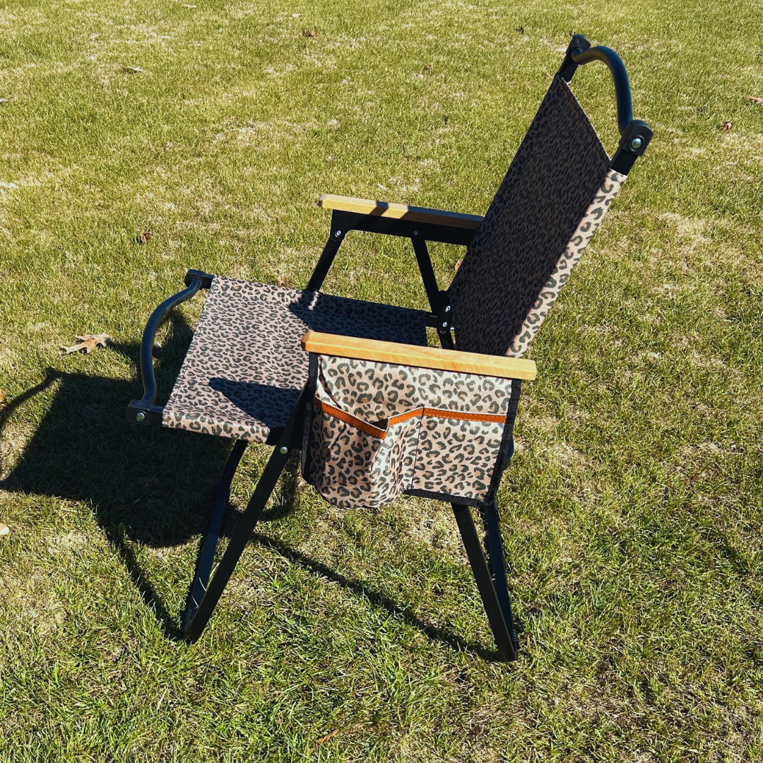 Leopard Print Folding Lawn Chair