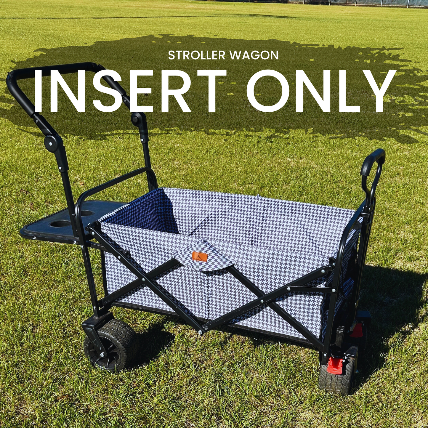 Black & White Houndstooth - Stroller Wagon [INSERT]