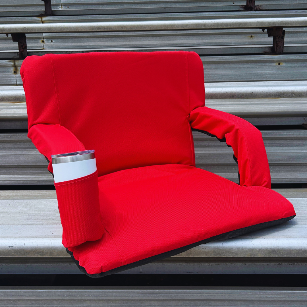 Red 23" Stadium Seat with Armrests