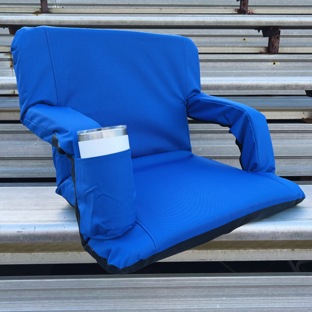 Blue 23" Stadium Seat with Armrests