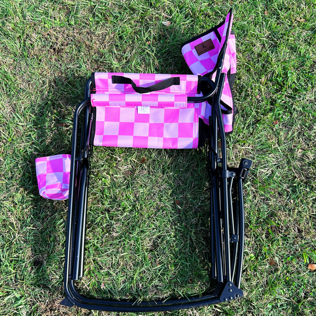 Pink Checkerboard Rocking Chair