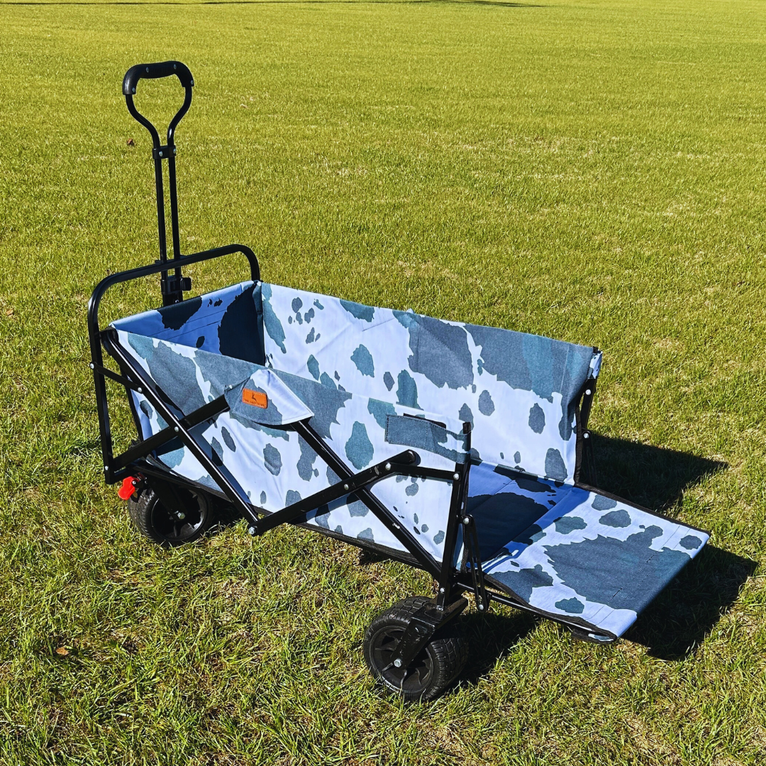 Black Cow Print Tailgate Wagon