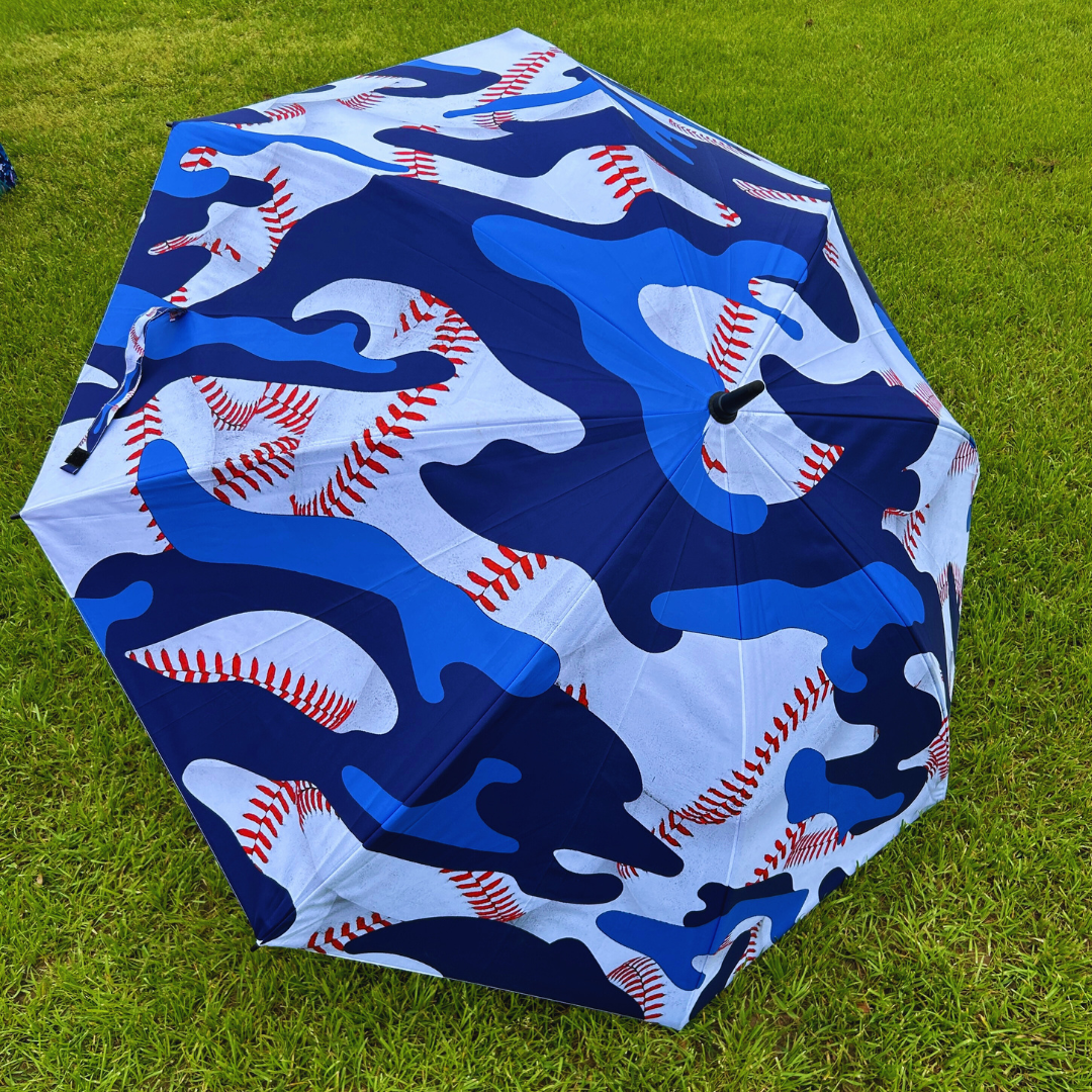 Blue Camo Baseball - Large Golf Umbrella