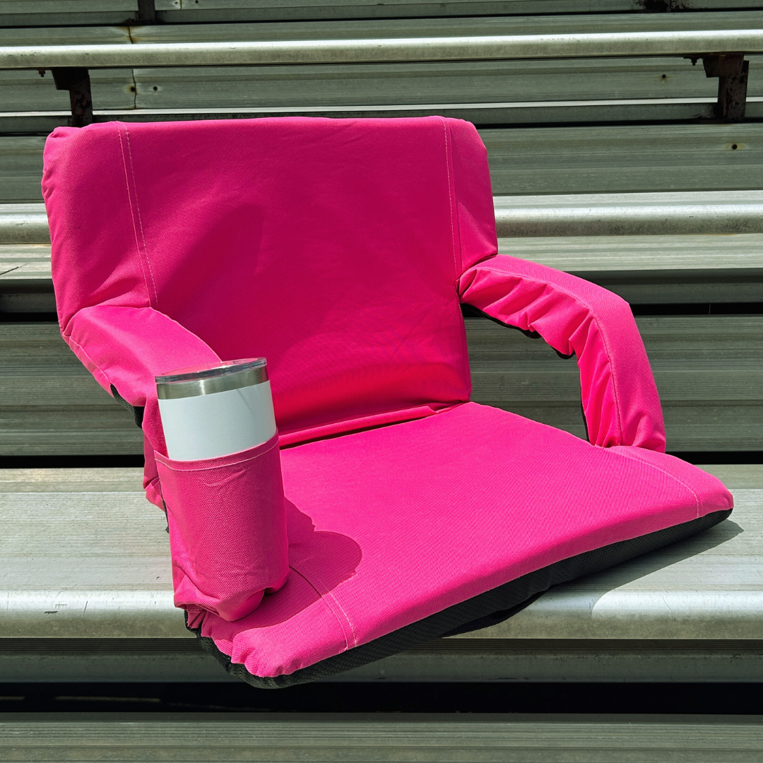 Pink 23" Stadium Seat with Armrests