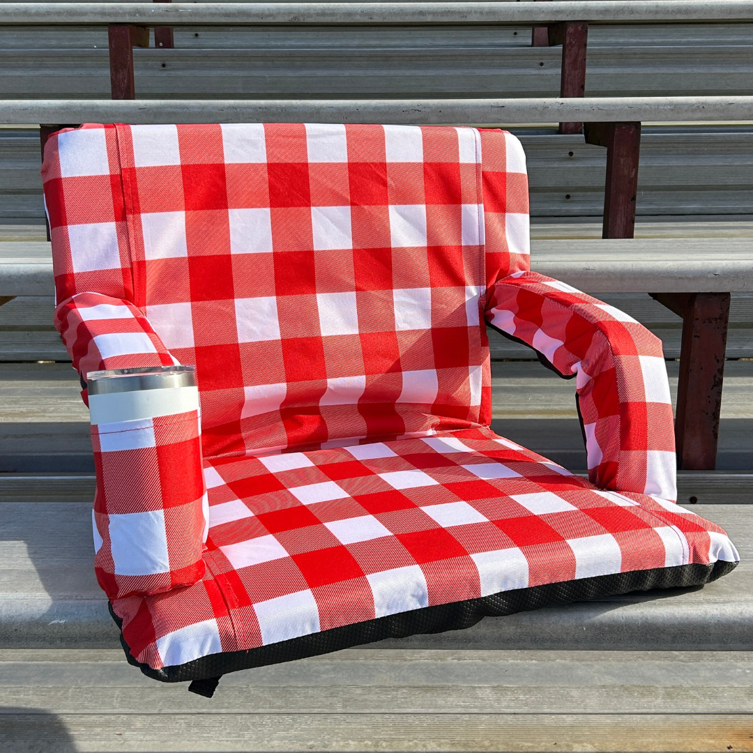 Red Buffalo 23" Stadium Seat with Armrests