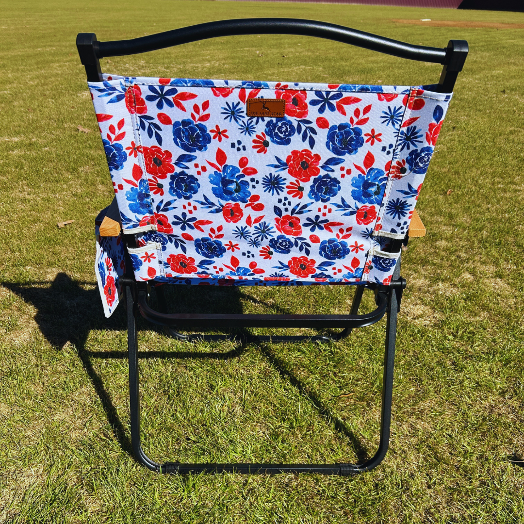 Americana Floral Folding Lawn Chair