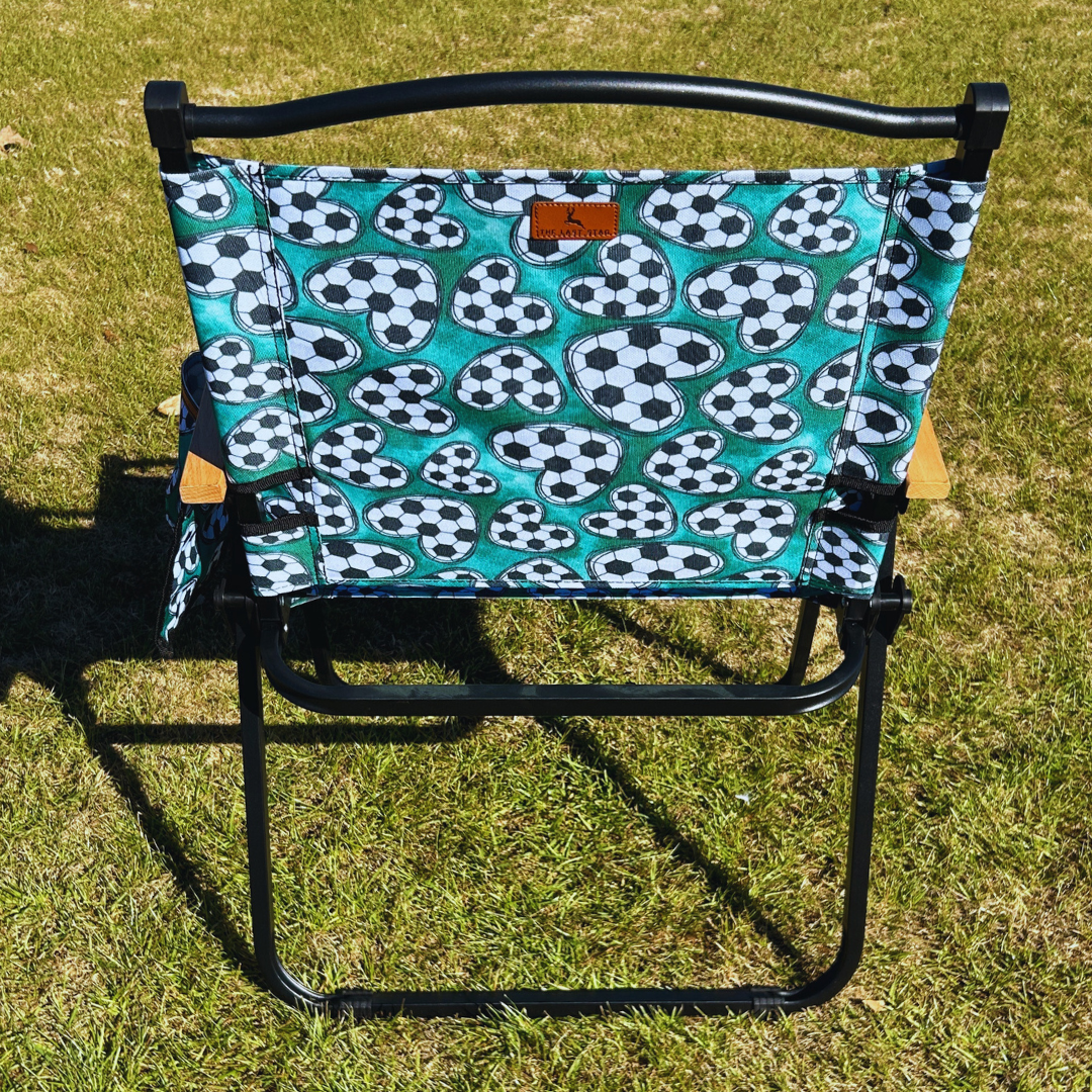 Soccer Hearts Folding Lawn Chair