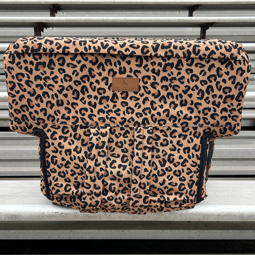 Leopard Print 23" Stadium Seat with Armrests