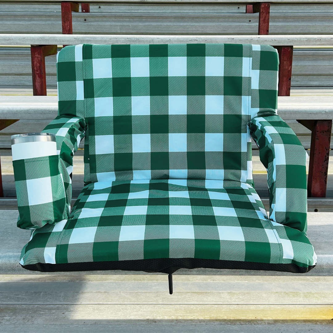 Green Buffalo 23" Stadium Seat with Armrests