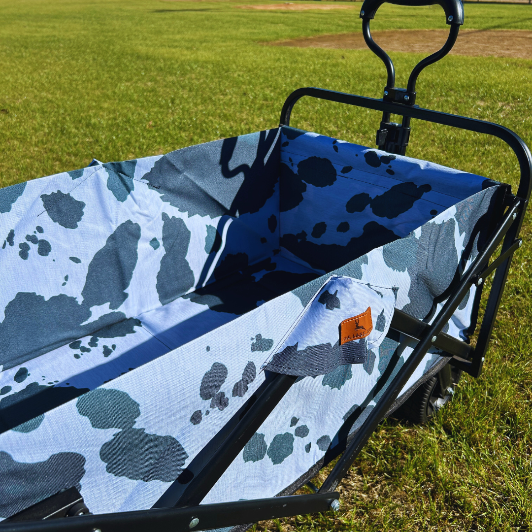 Black Cow Print Stroller Wagon