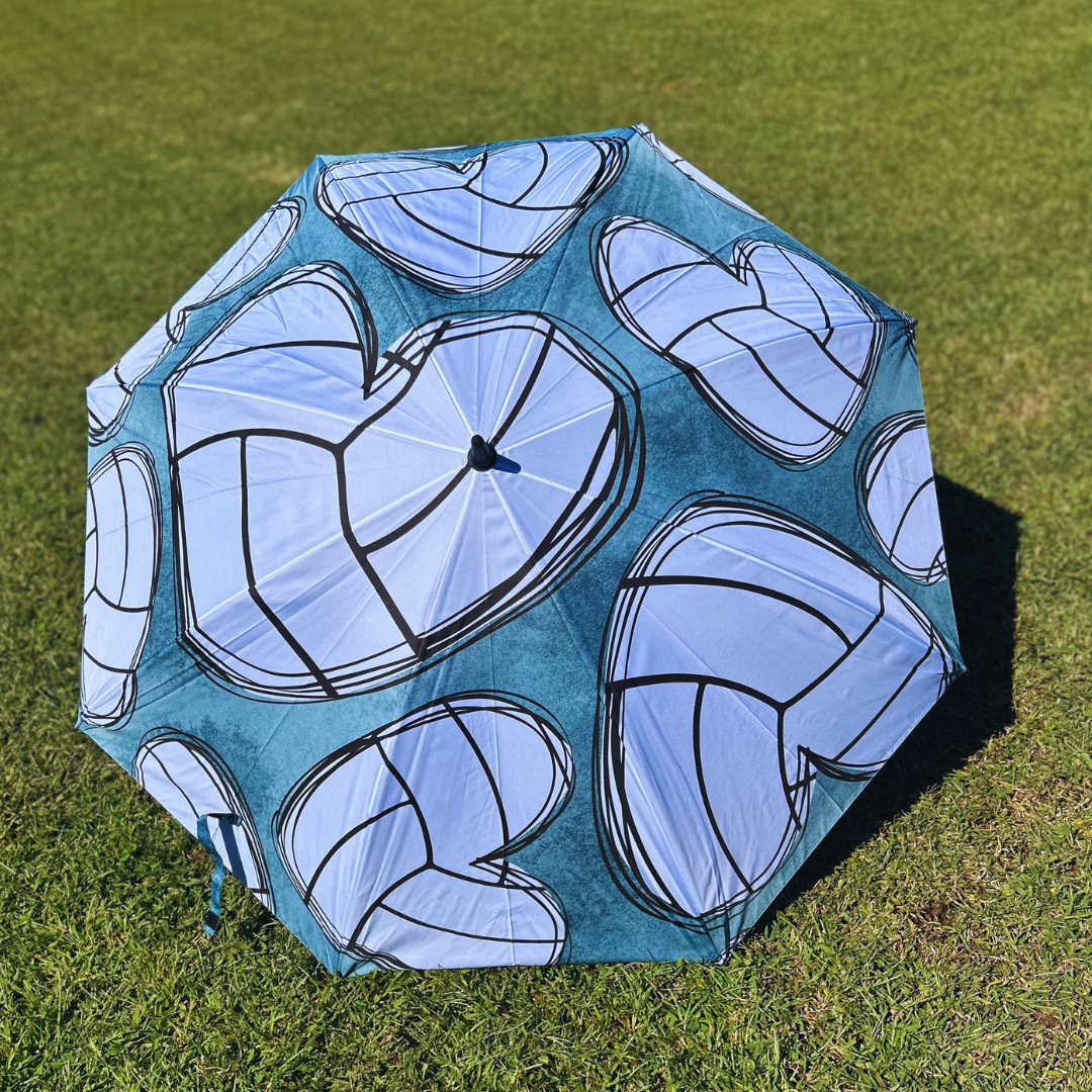 Volleyball Hearts - Large Golf Umbrella