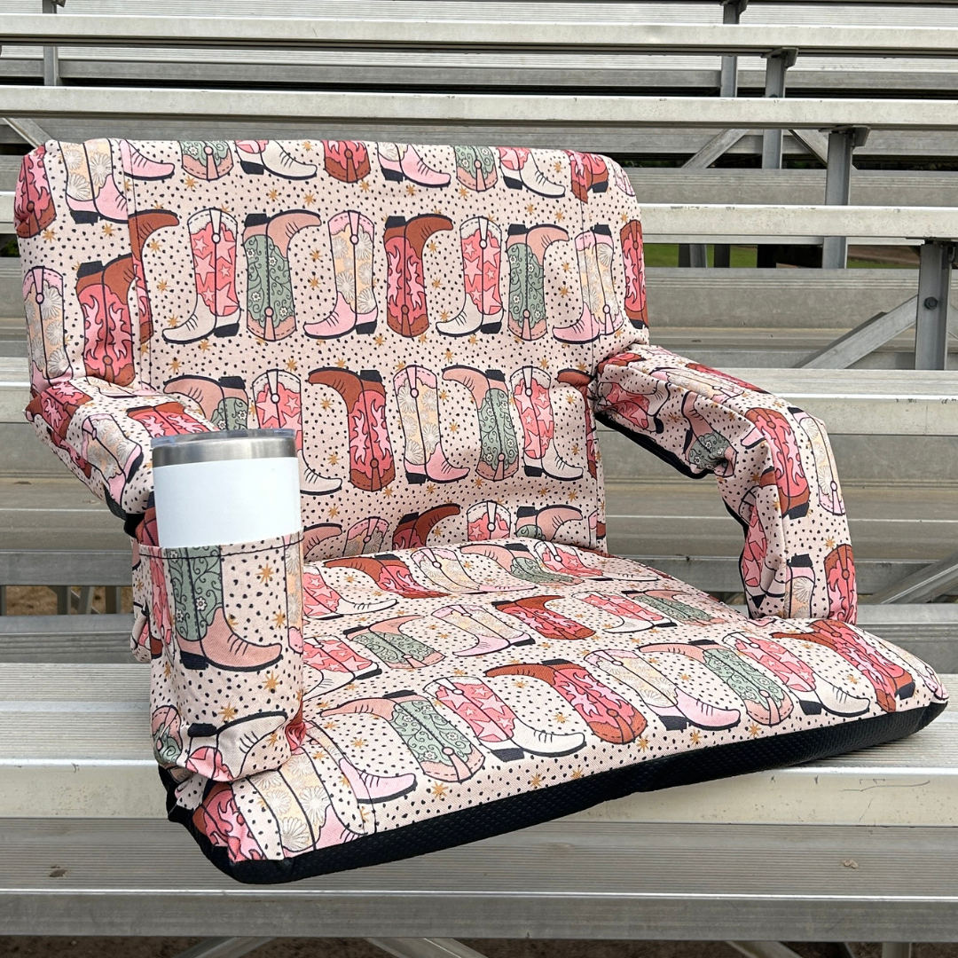 Cowgirl Boots 23" Stadium Seat with Armrests