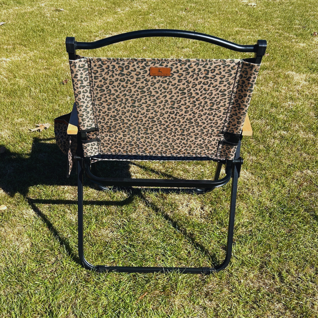 Leopard Print Folding Lawn Chair