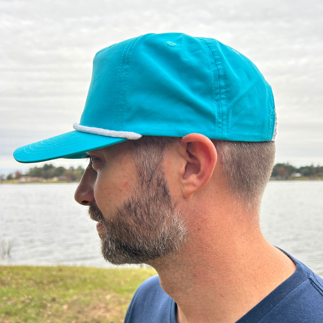 The Last Stag Golf Hat - Turquoise/White