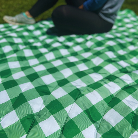 Green Buffalo Check - Indoor/Outdoor Puffy Blanket