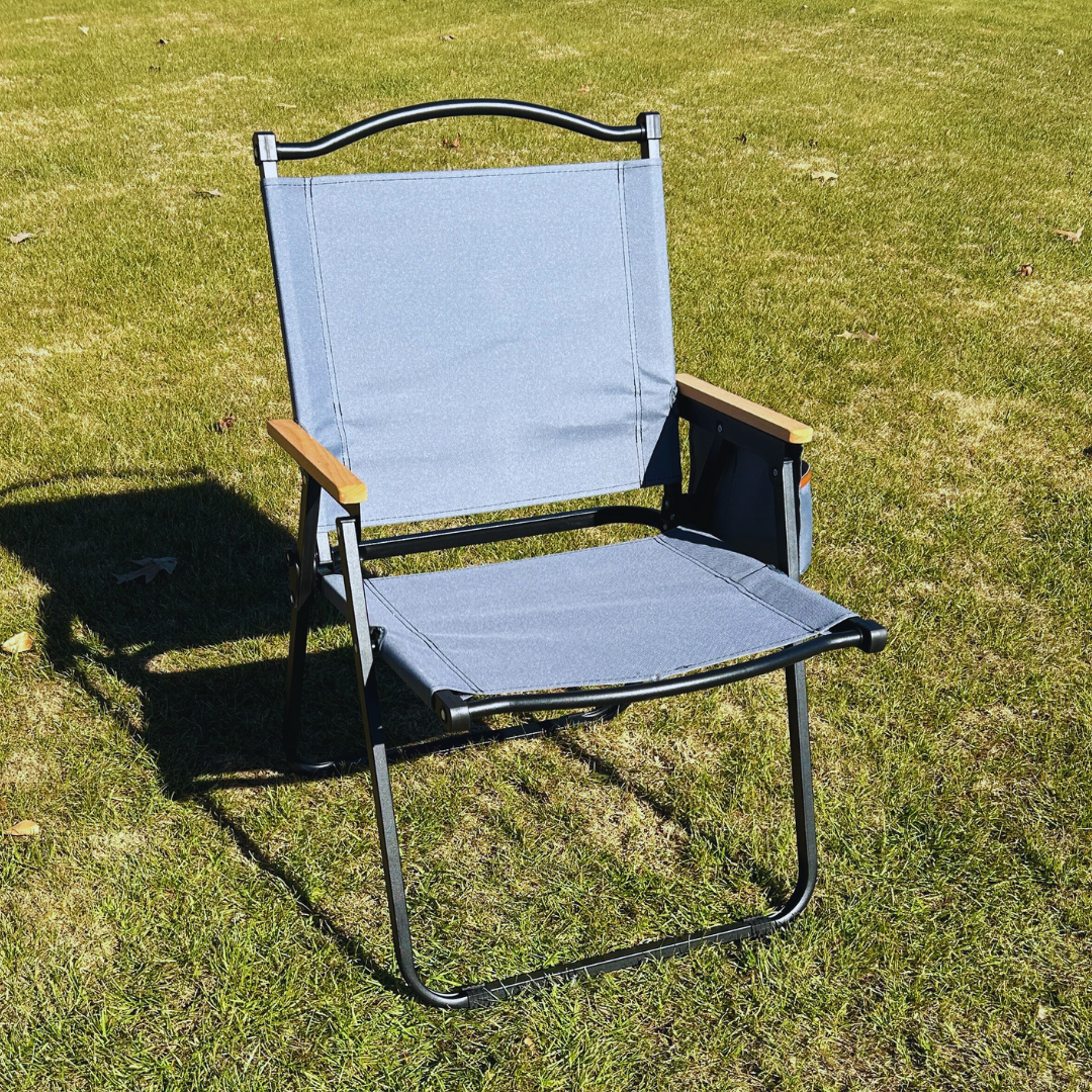 Grey Folding Lawn Chair