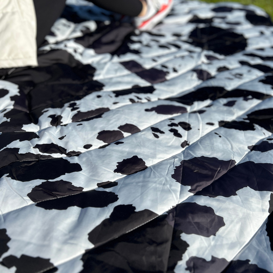 Cow Print - Indoor/Outdoor Puffy Blanket