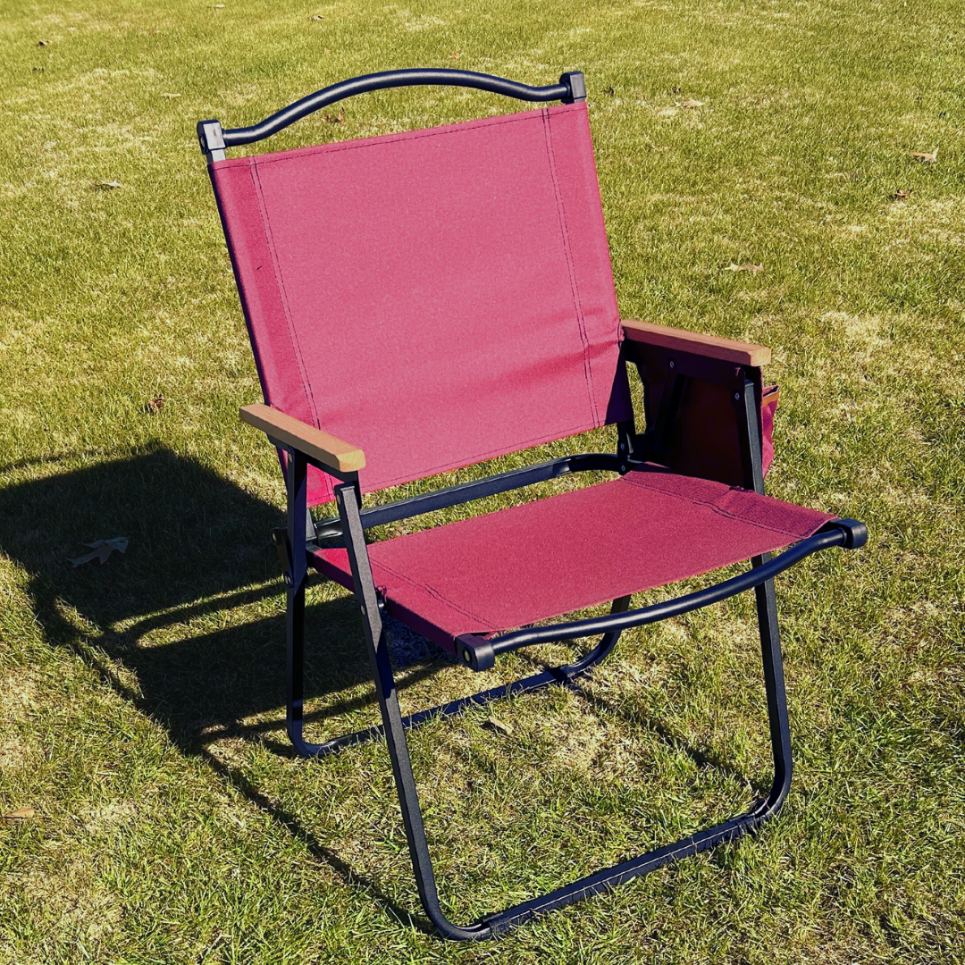 Maroon Folding Lawn Chair