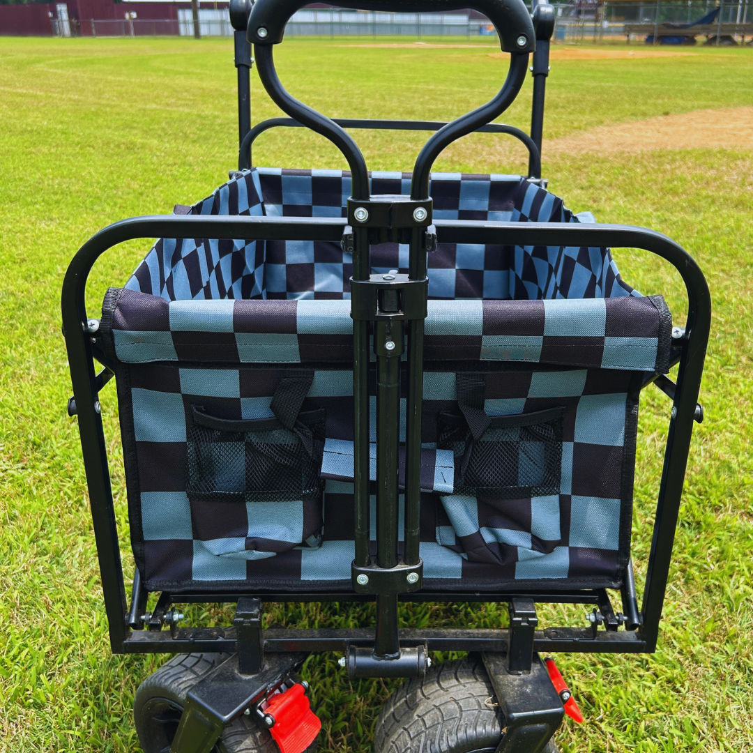 Grey Checkerboard Stroller Wagon