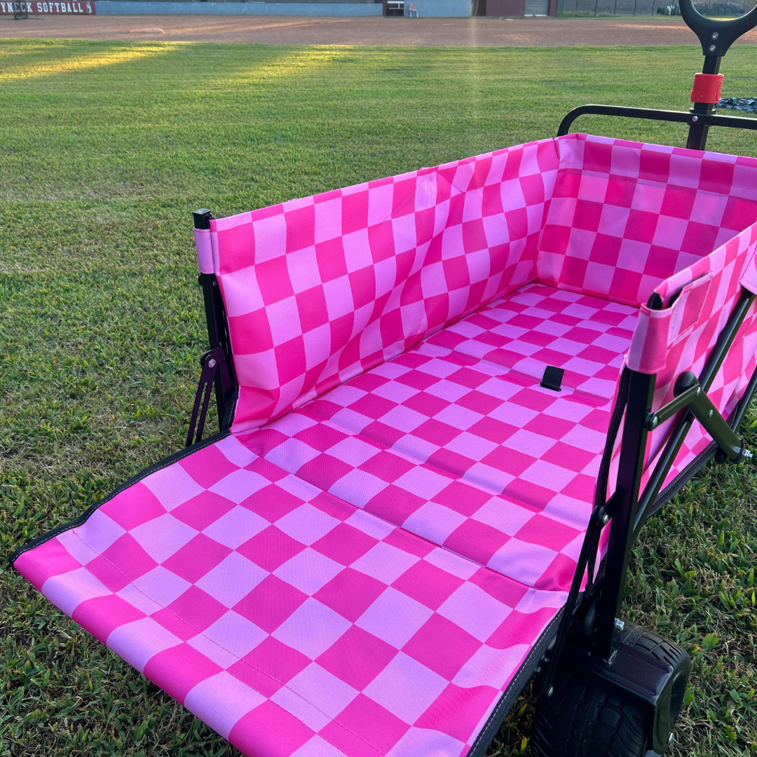 Pink Checkerboard Tailgate Wagon