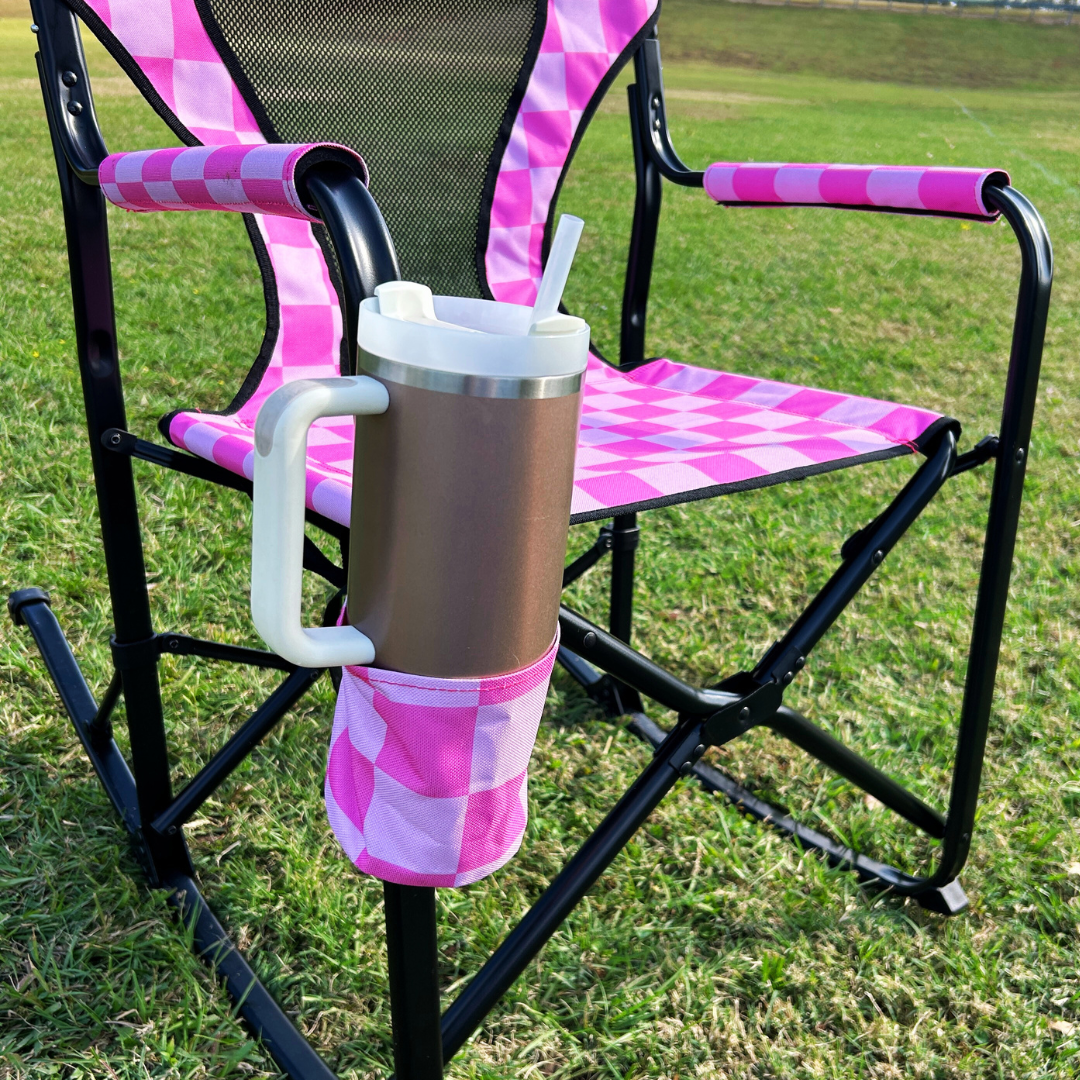 Pink Checkerboard Rocking Chair