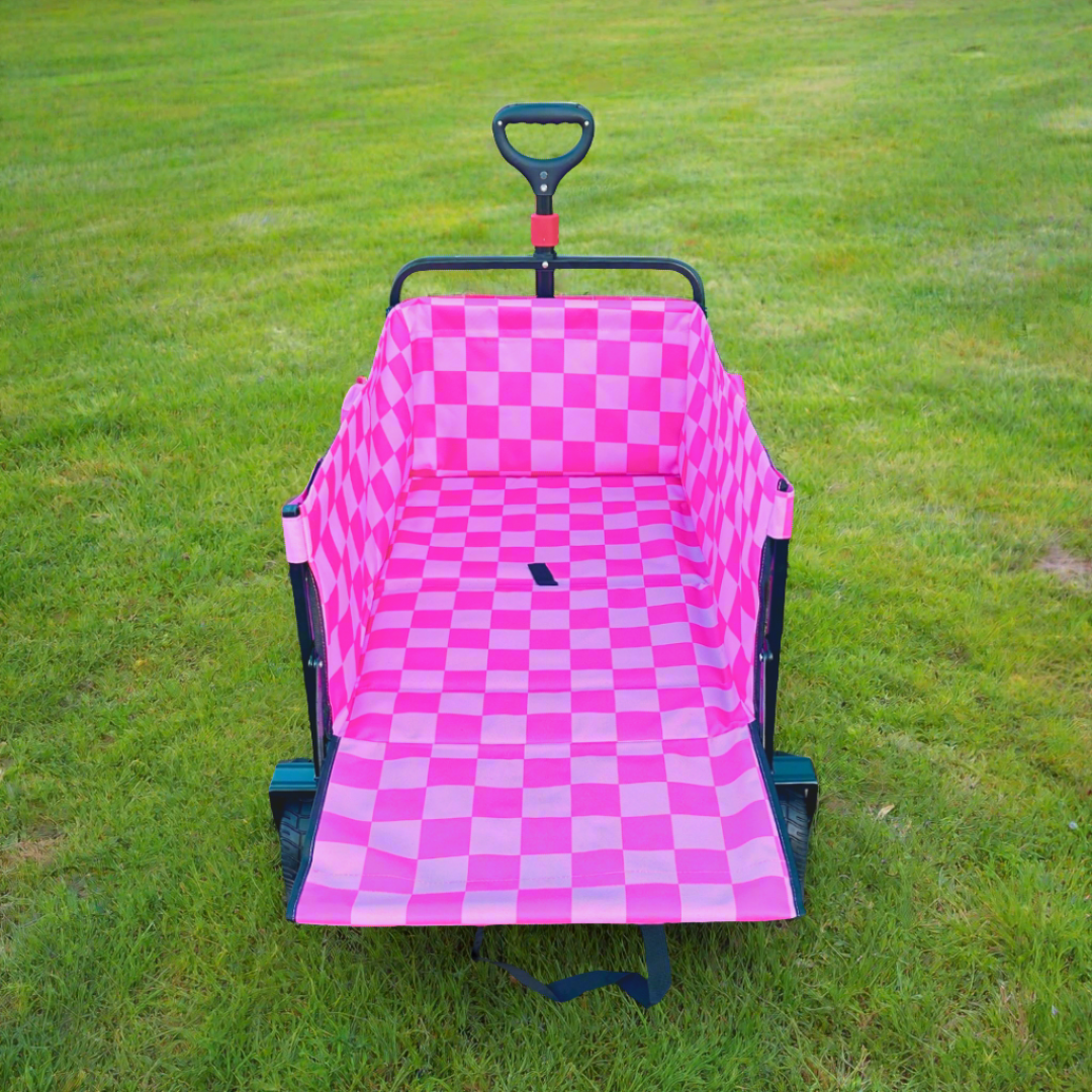 Pink Checkerboard Tailgate Wagon